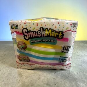 SmushMart Rainbow Layer Cake Squishy Viral Tik Tok Stress Relax Fun Soft